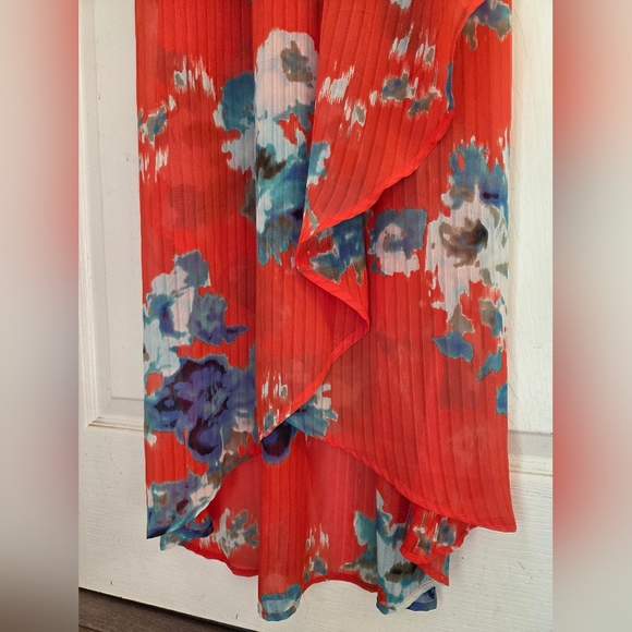 Pleated Waterfall Slit Maxi Dress - Picture 2 of 8